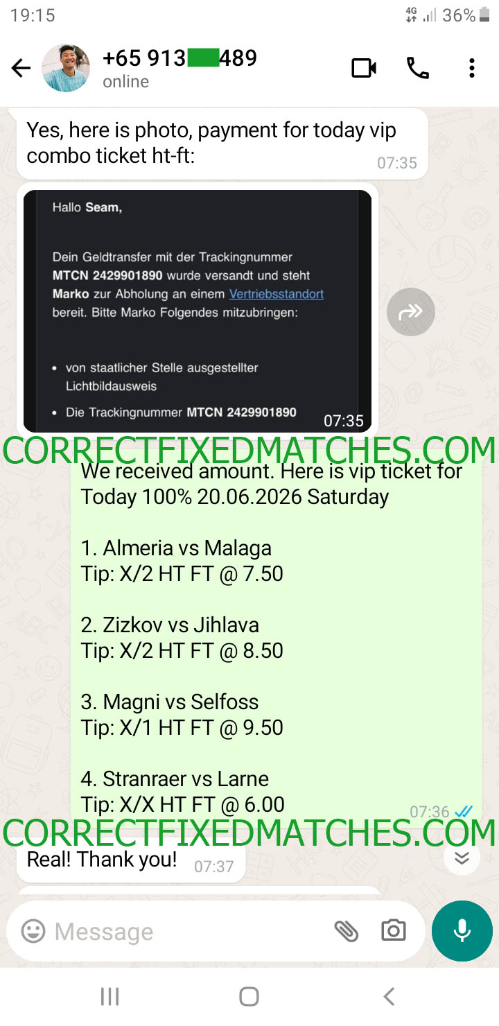 BUY FIXED MATCHES 100% SURE