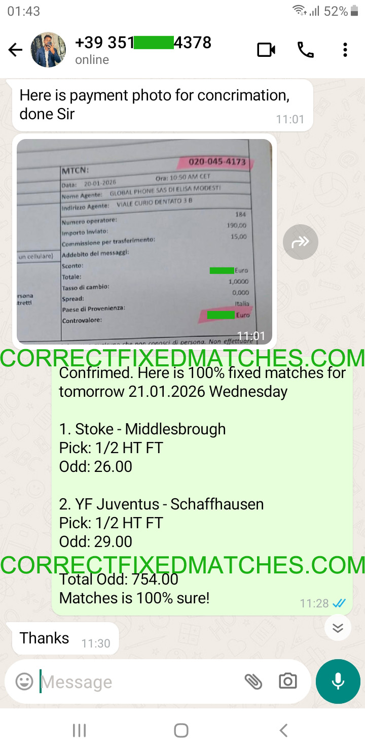 Correct Fixed Matches