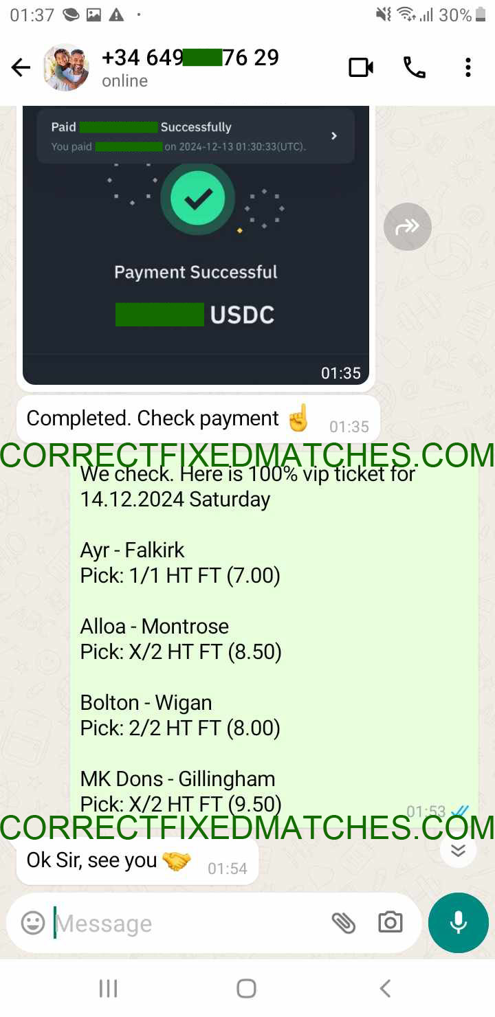 Betting Fixed Correct Match