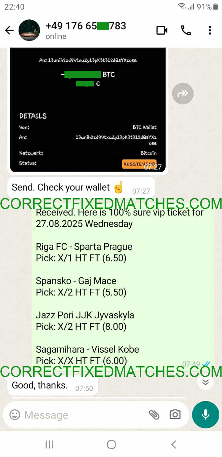 Correct Fixed Matches