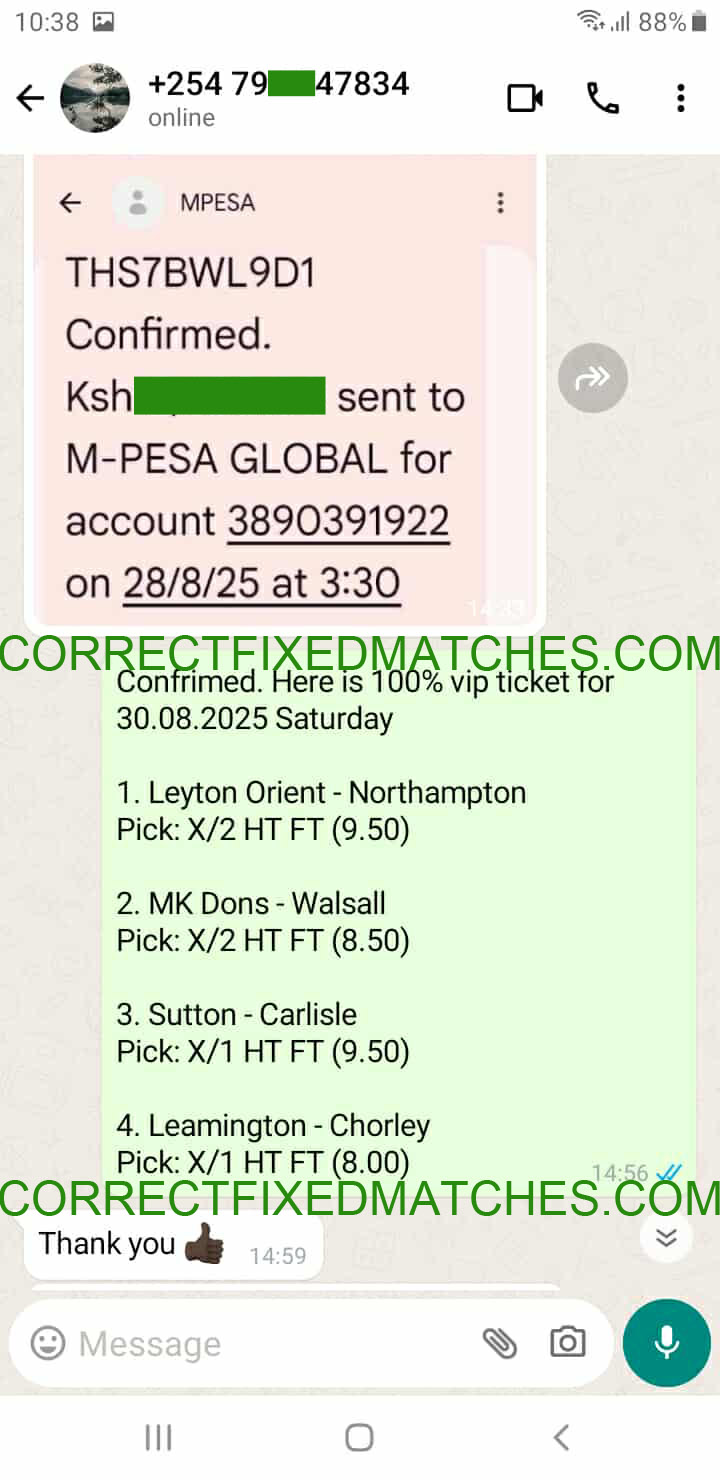 Daily Fixed Matches 100% Sure