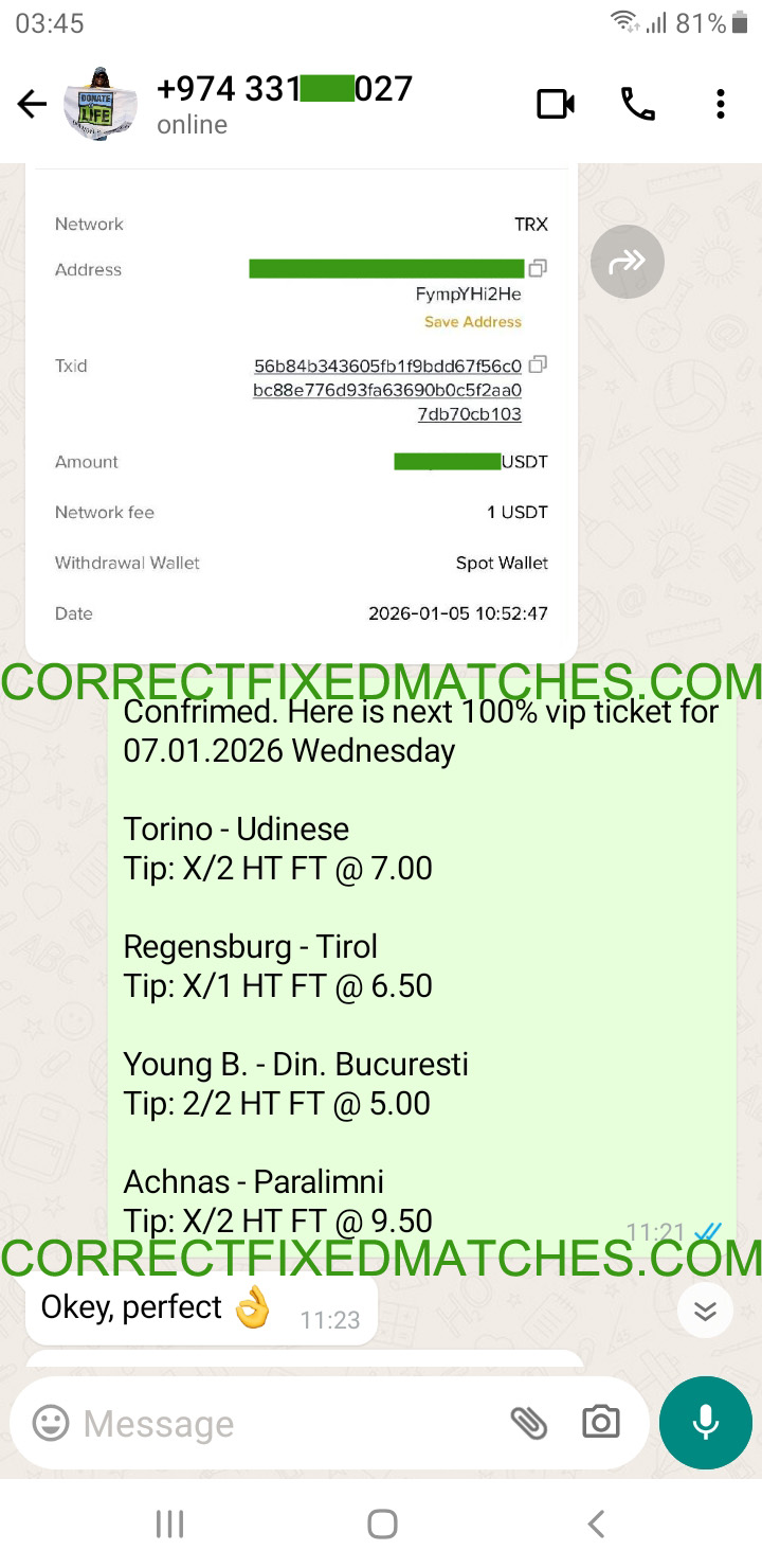 Fixed Match 100% Sure