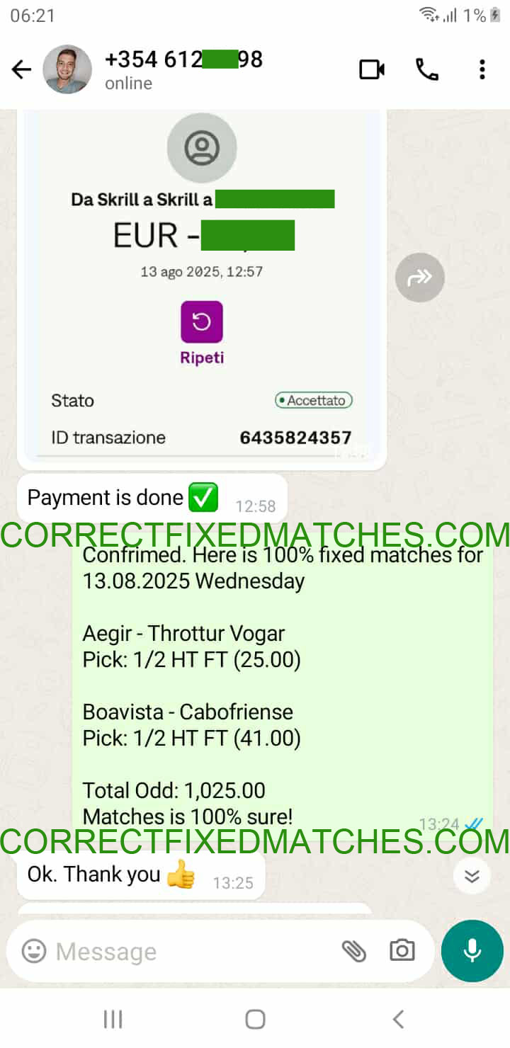 Correct Fixed Matches