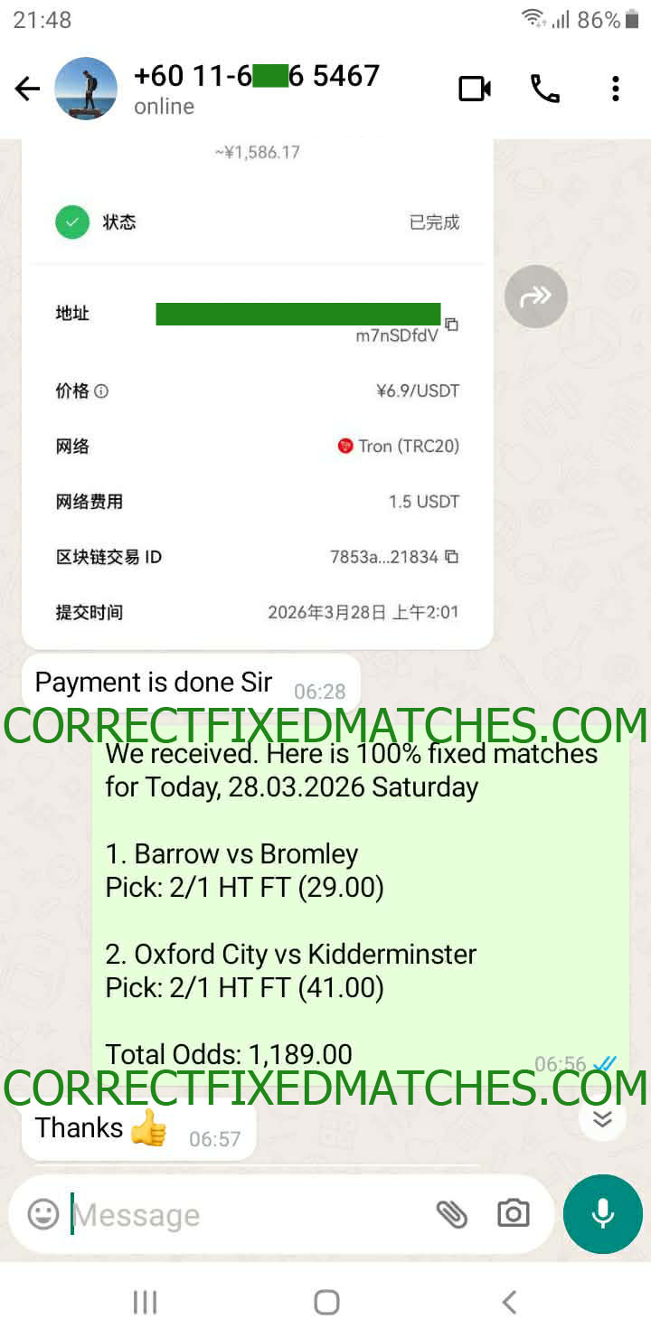 Fixed Matches 100% Sure