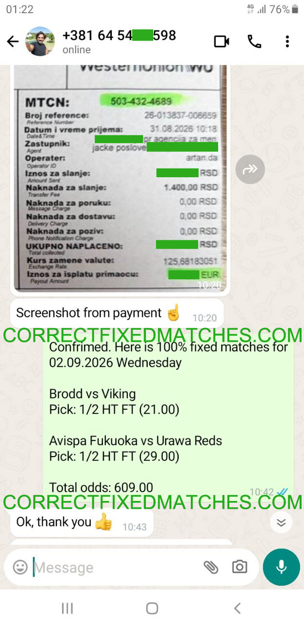 Correct Fixed Matches