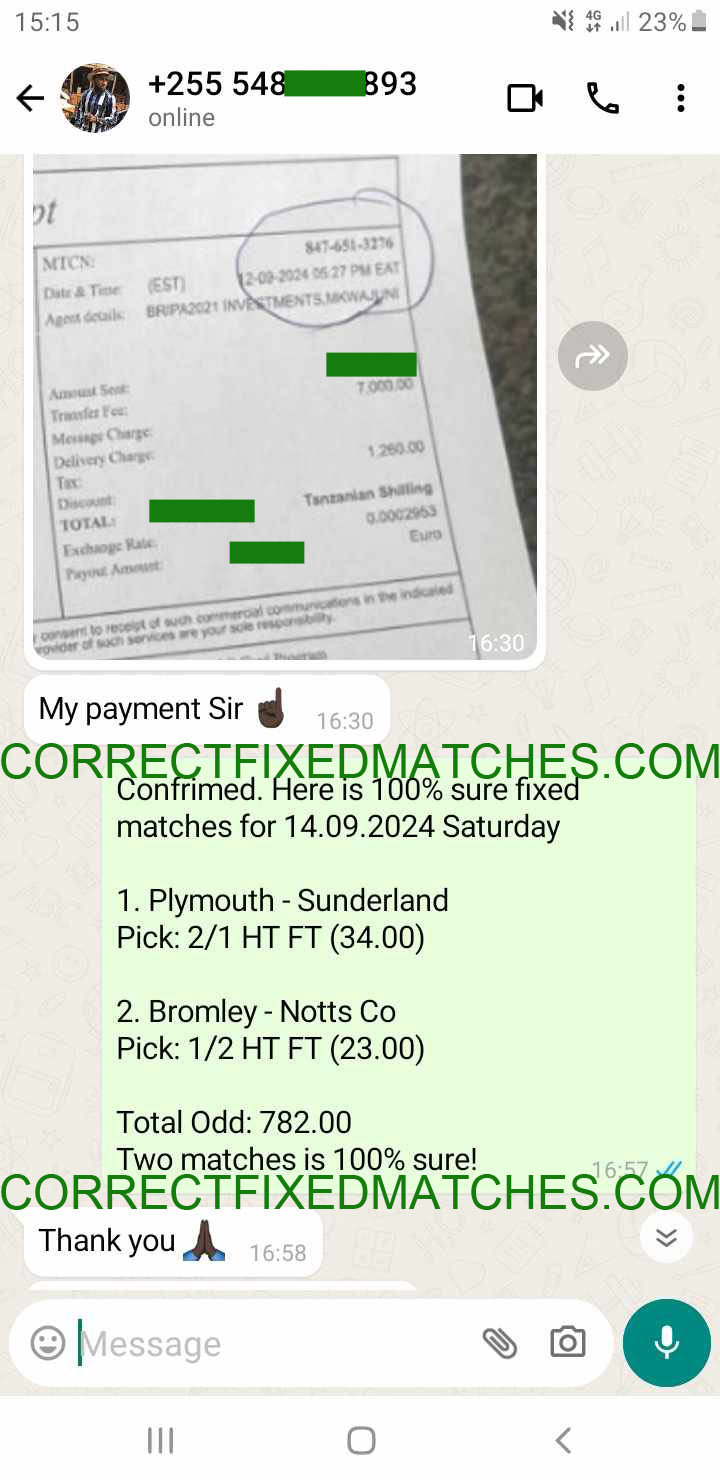 Correct Fixed Matches