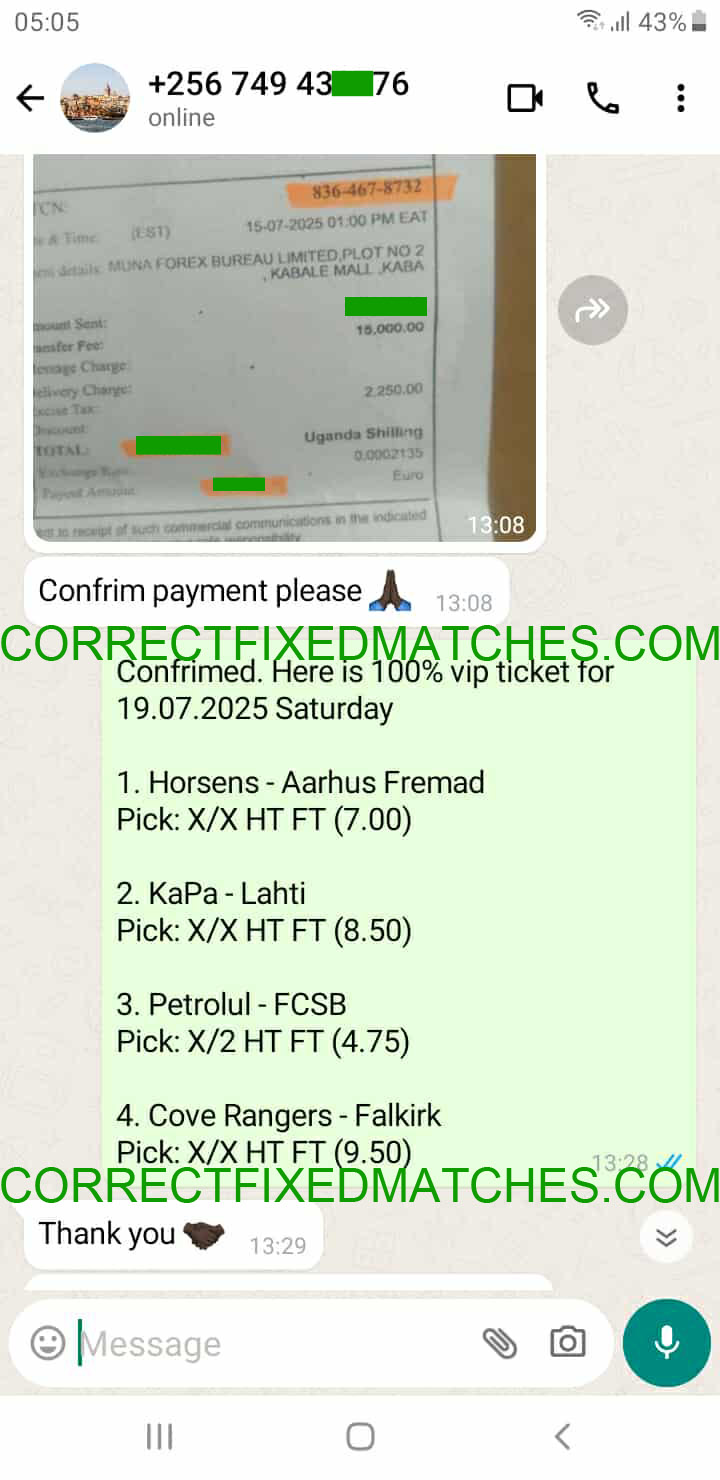 Buy Fixed Matches 100% Sure