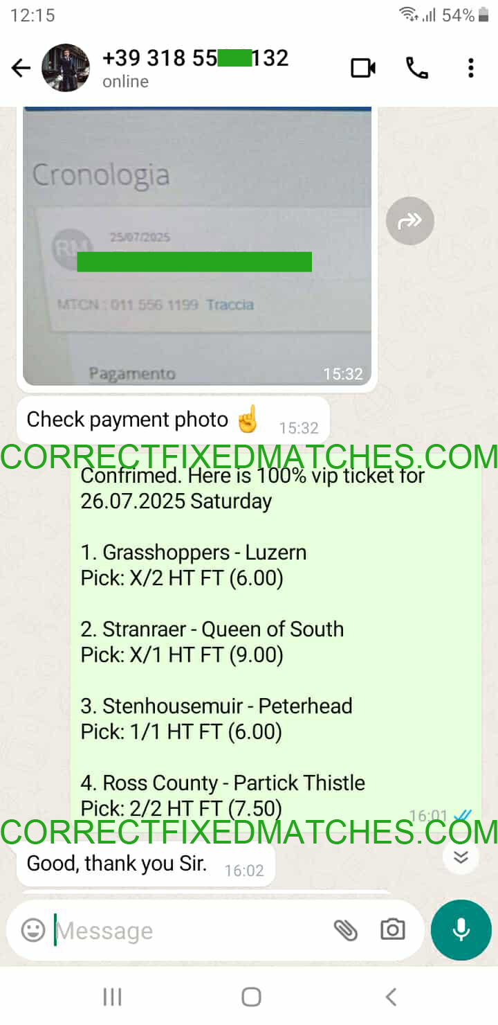 Correct Fixed Matches