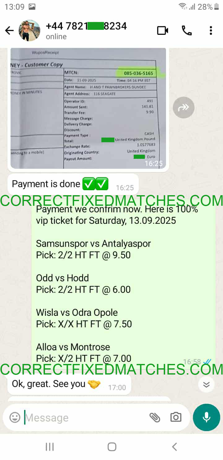 Match Fixed Sure Odds