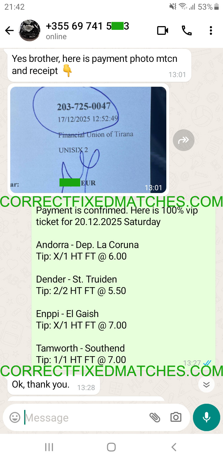 Fixed Matches 100% Sure