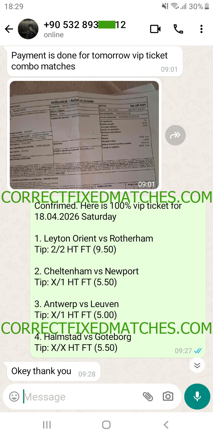 Correct Score Fixed Match