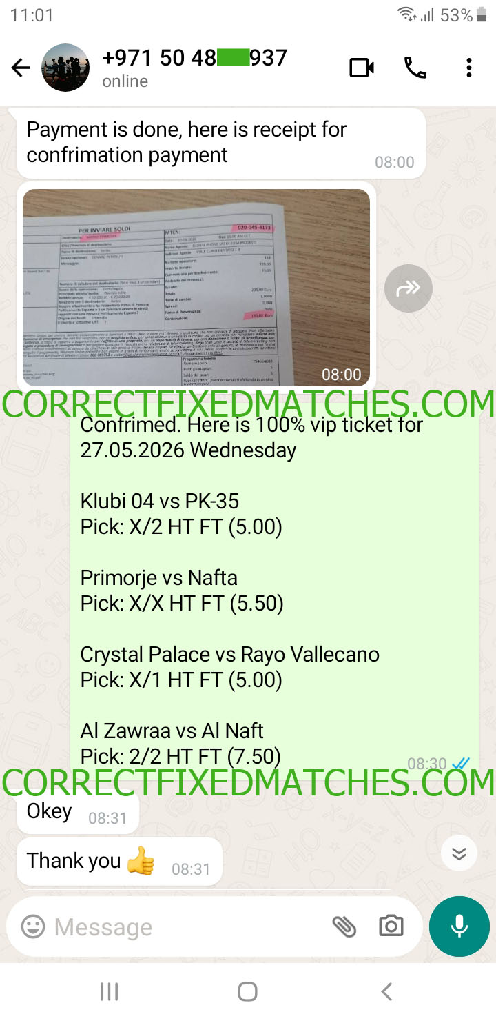 BUY FIXED MATCHES 100% SURE