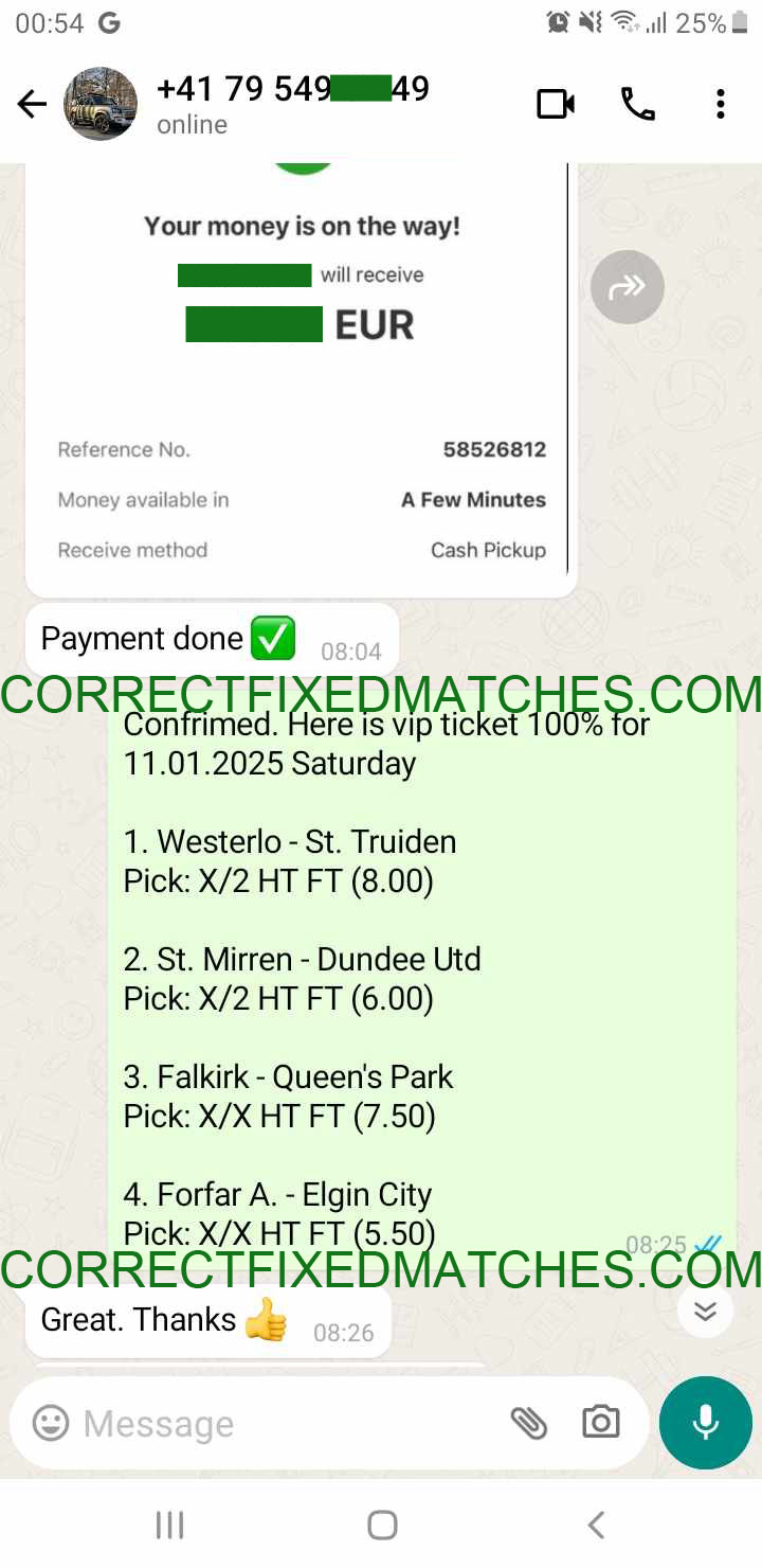 Correct Fixed Matches