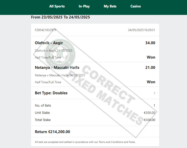 Correct Fixed Match