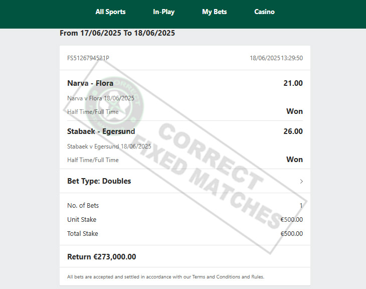 Correct Fixed Match
