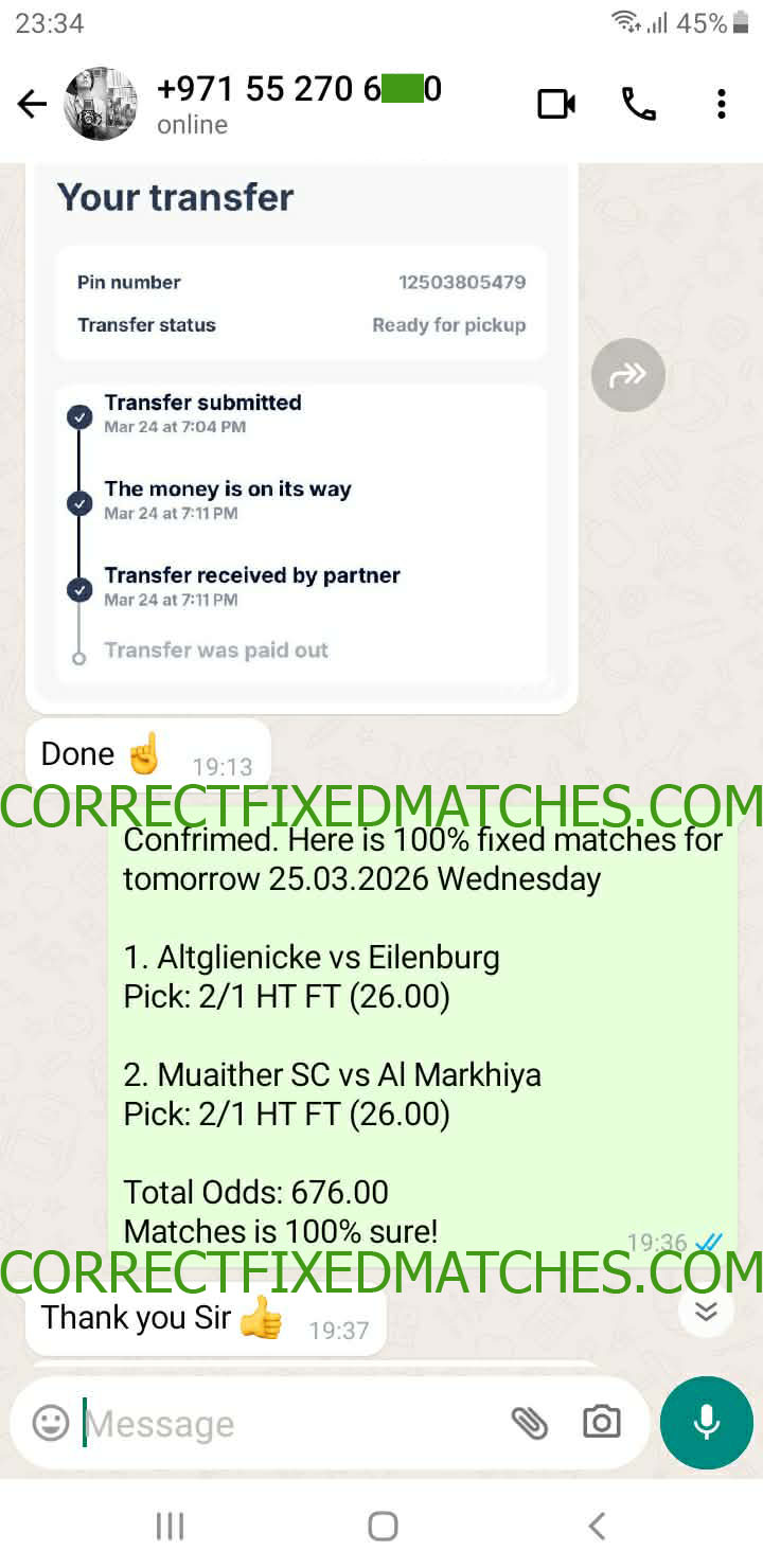 Correct Fixed Matches