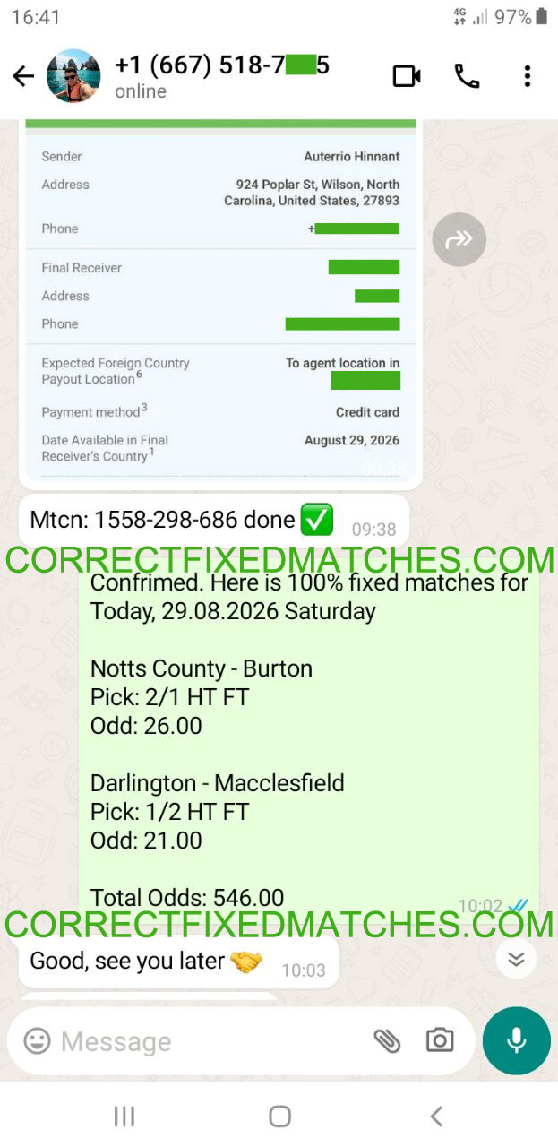 Correct Score Match