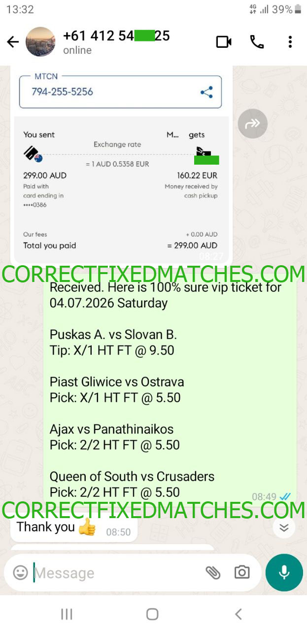 Manipulated Fixed Matches