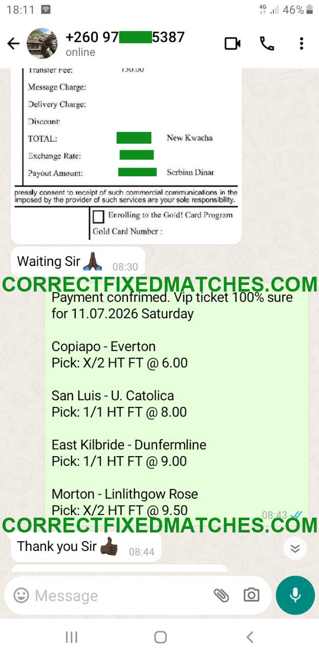 Correct Score Match