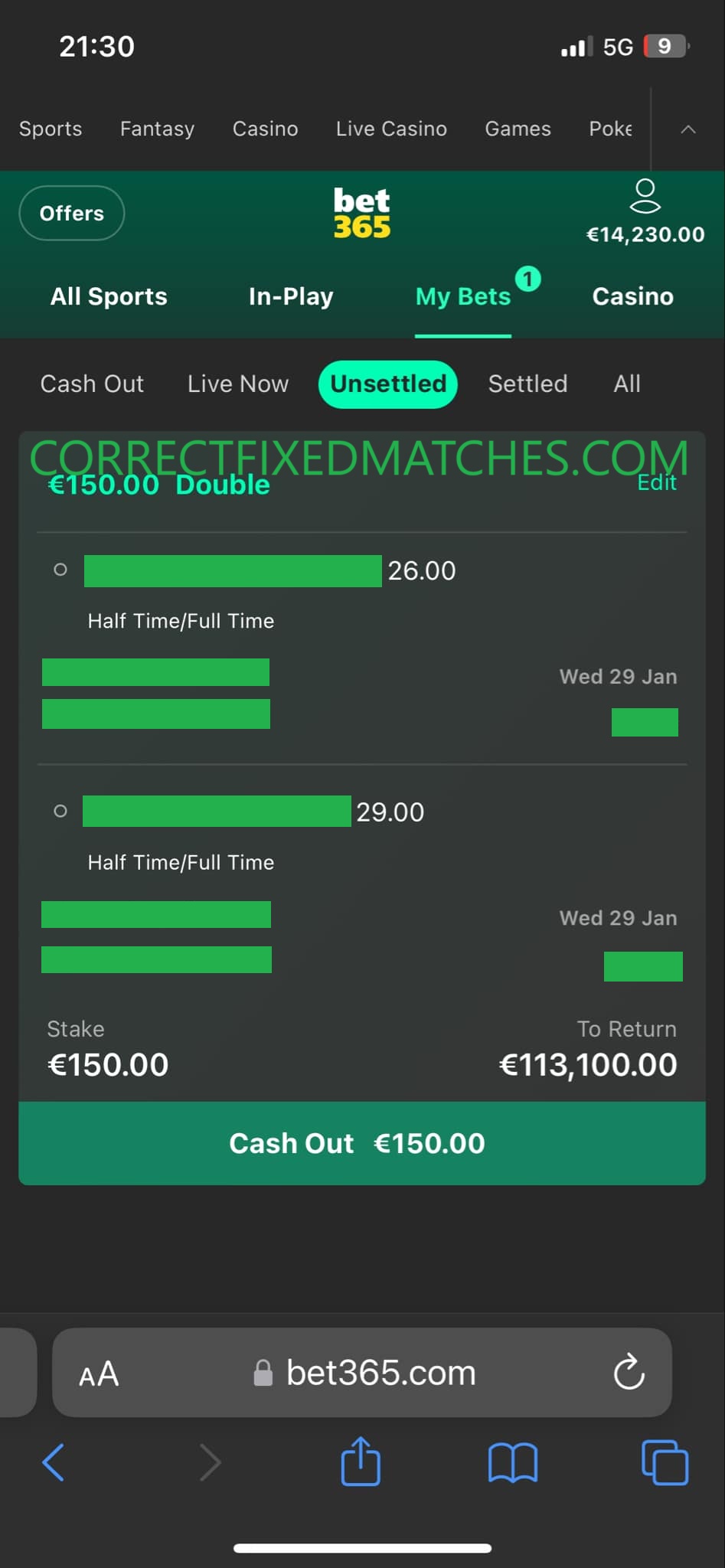 Correct Fixed Match