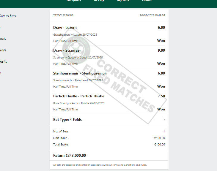 Fixed Matches