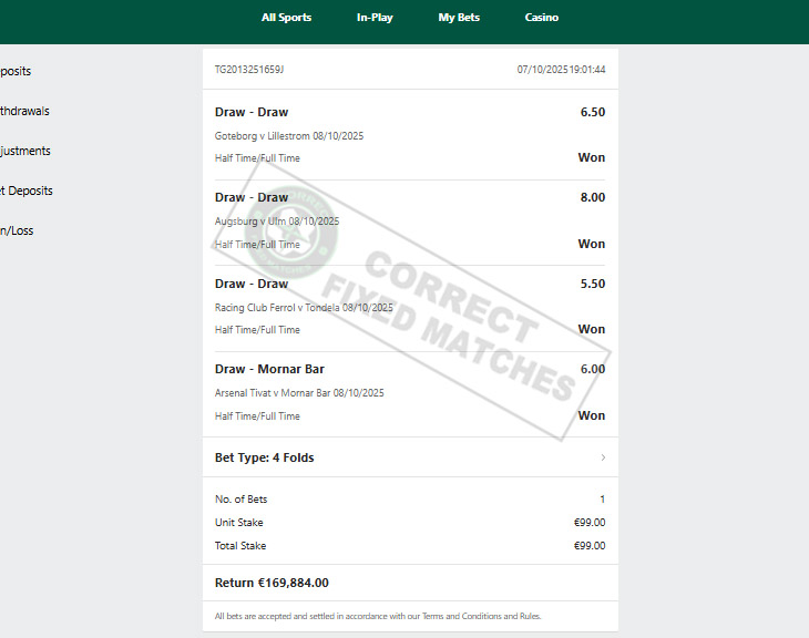 Correct Fixed Match