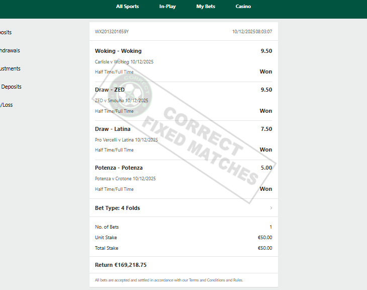 Fixed Match 100% Sure