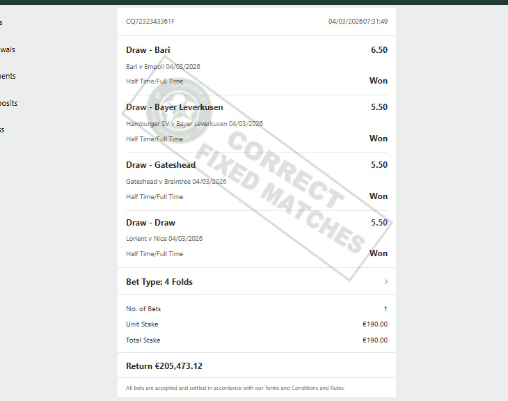 Fixed Match 100% Sure