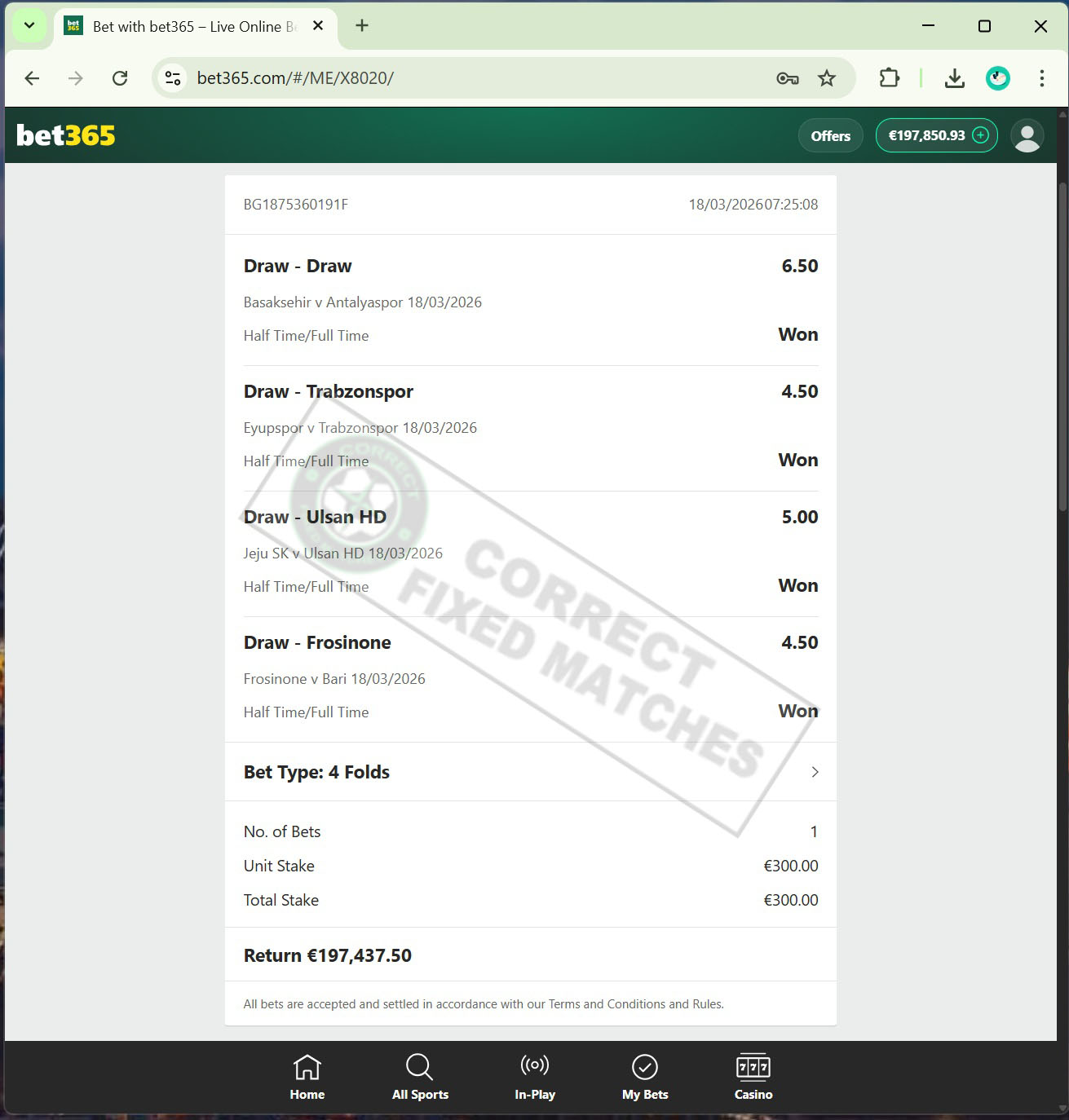 Fixed Matches 100% Sure