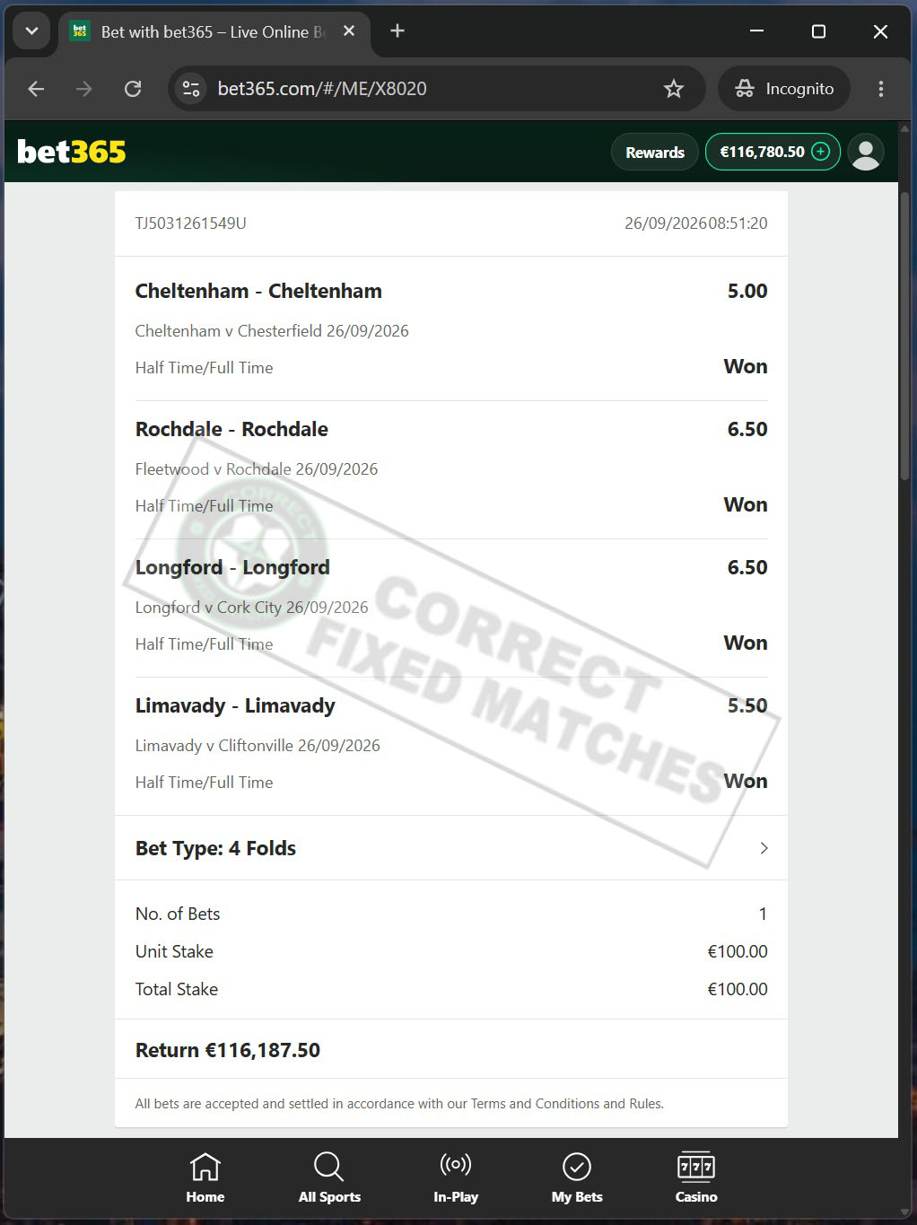 Daily Fixed Matches